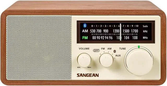 Alt view image 8 of 12 - Sangean WR-16 AM/FM Bluetooth Wooden Cabinet Radio