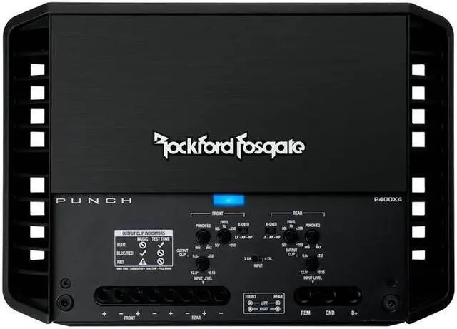Alt view image 13 of 20 - Rockford Fosgate Punch P400X4 400 Watt RMS 4 Channel Car Amplifier