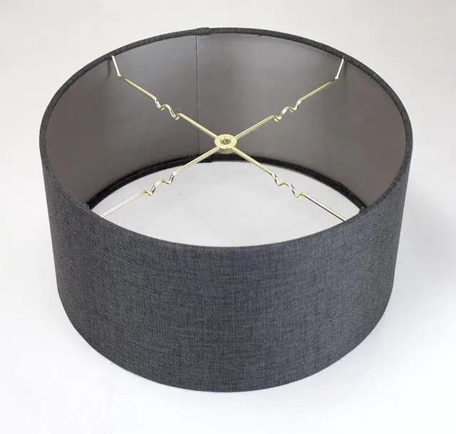 Alt view image 2 of 5 - Home Concept 2 Light 16" Swag Hanging Drum Pendant with Diffuser, Granite Gray