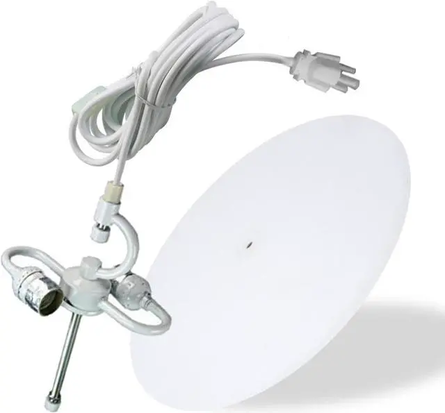 Alt view image 5 of 5 - Home Concept 2 Light 16" Swag Hanging Drum Pendant with Diffuser, Granite Gray