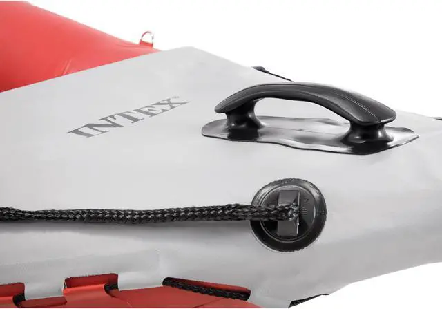 Alt view image 6 of 7 - Intex Excursion Pro Inflatable 2 Person Vinyl Kayak with 2 Oars and Pump, Red