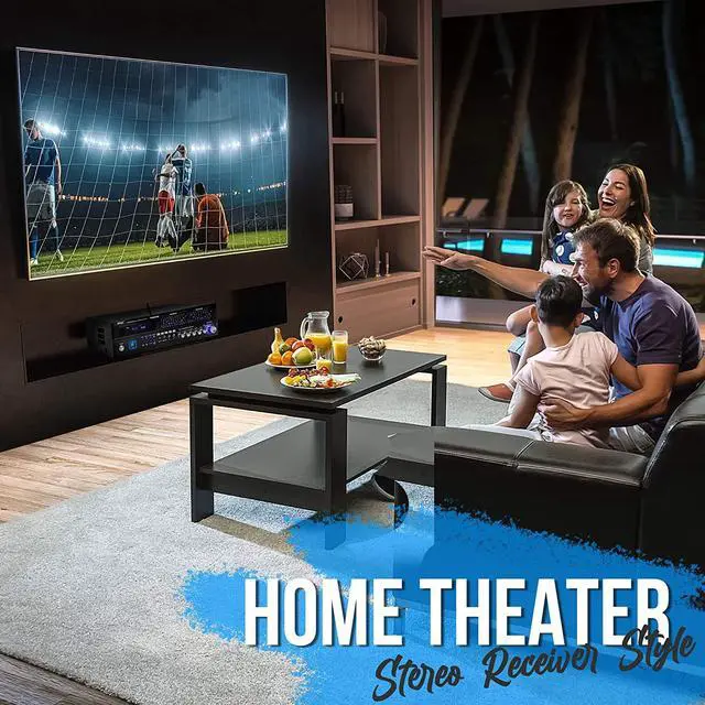 Alt view image 17 of 20 - FCH 6-Channel Bluetooth Hybrid Home Amplifier,2000W Home Audio Rack Mount Stereo Power Amplifier Receiver w/Radio, USB/AUX/RCA/Mic, Optical/Coaxial, AC-3, DVD Inputs, Dual 10 Band EQ