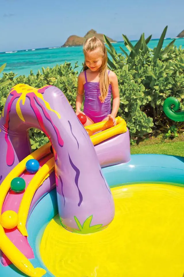 Alt view image 4 of 7 - Intex Kids Inflatable Dinoland Play Center Slide Pool And Games