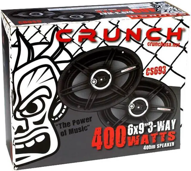 Alt view image 6 of 16 - Crunch CS693 CS Series Speakers (6" x 9", 3 Way, 400 Watts)