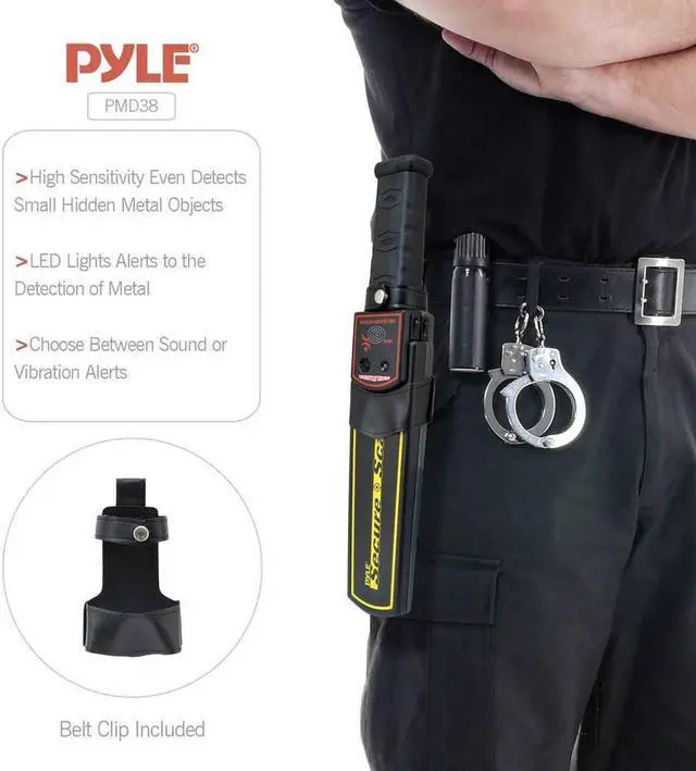 Alt view image 6 of 10 - Pyle Pro PMD38 Secure Scan Handheld Metal Detector Wand Security Scanner