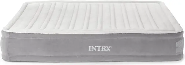 Alt view image 8 of 12 - Intex Dura Beam Plus Series Mid Rise Airbed Mattress with Built In Pump, Queen
