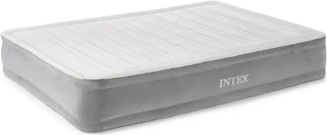 Alt view image 7 of 12 - Intex Dura Beam Plus Series Mid Rise Airbed Mattress with Built In Pump, Queen