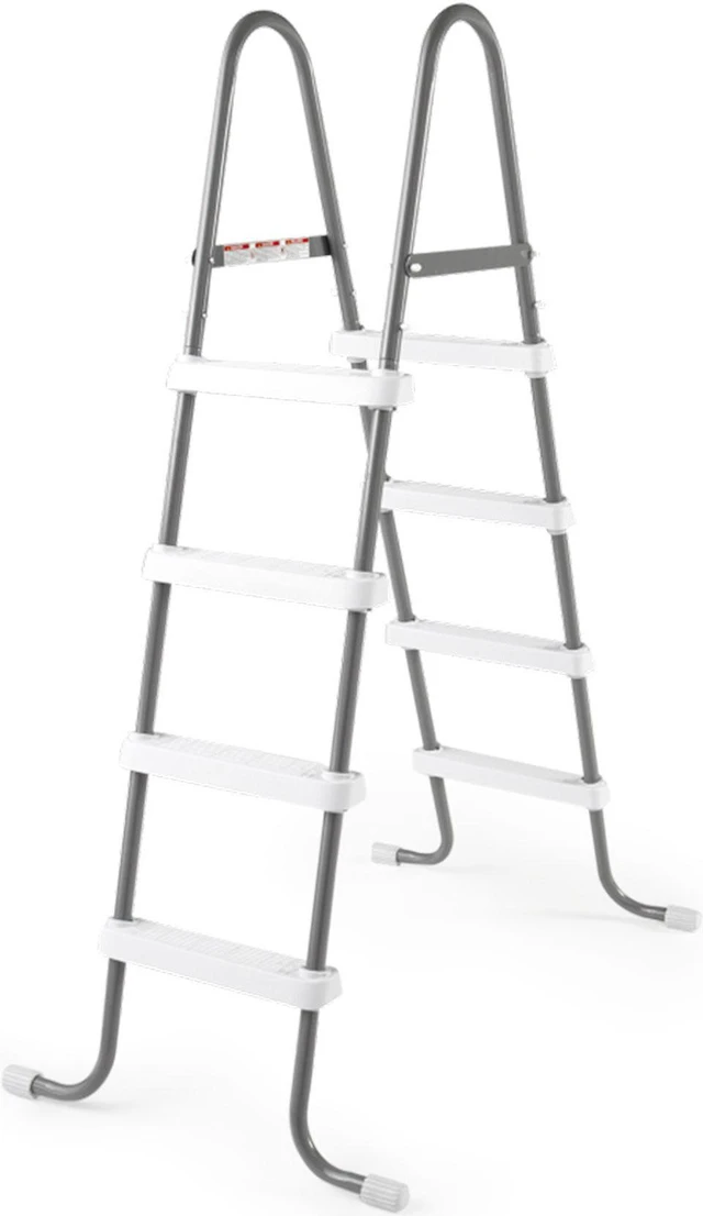 Alt view image 7 of 12 - Intex Steel Frame Above Ground Swimming Pool Ladder for 48 Inch High Wall Pools