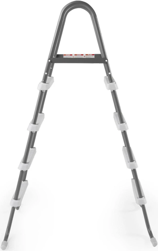 Alt view image 8 of 12 - Intex Steel Frame Above Ground Swimming Pool Ladder for 48 Inch High Wall Pools