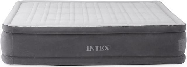 Alt view image 2 of 7 - Intex 18-inch Inflatable Elevated Premium Comfort Airbed w/ Internal Pump, Queen