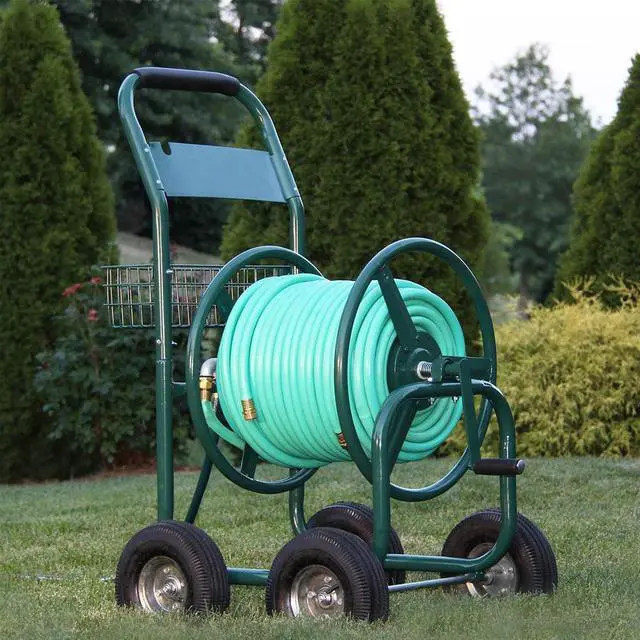 Alt view image 10 of 11 - LIBERTY GARDEN 2LRK8 Portable Hose Cart,Steel,17 In. Dia.