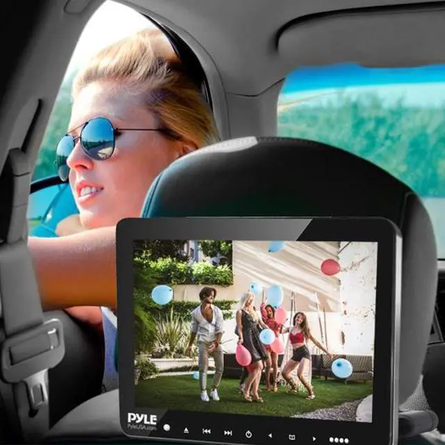 Alt view image 9 of 10 - universal car headrest mount monitor  10.5 inch vehicle multimedia cd dvd player  smart audio video entertainment system w/hdmi & hires tv lcd screen  includes mounting bracket  pyle plhrdvd103