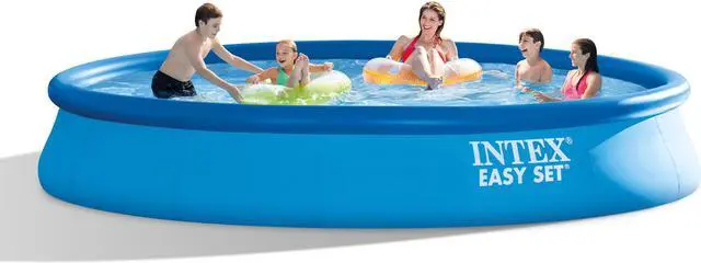 Alt view image 11 of 12 - Intex Easy Set 15ft x 33in Inflatable Kid Family Swimming Pool with Filter Pump