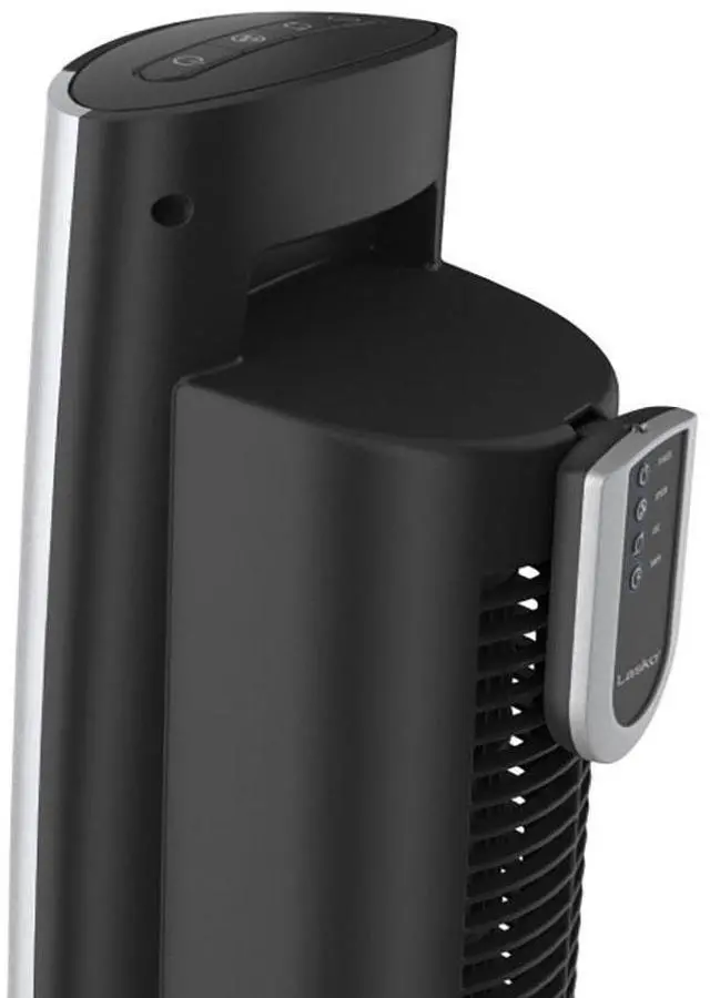 Alt view image 11 of 19 - Lasko Oscillating Tower Fan with Remote Control, 2711, Black