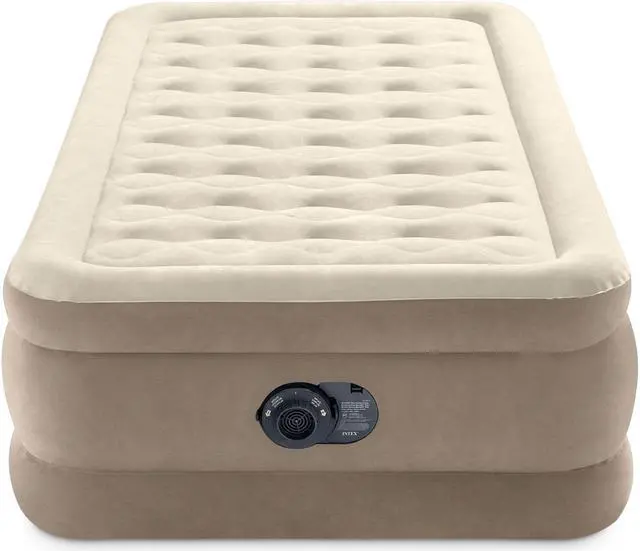 Alt view image 3 of 7 - Intex Dura-Beam Standard Series Downy Airbed with Built-In Foot Pump, Full Size