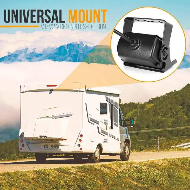 Alt view image 7 of 8 - Pyle PLCMTR71 Weatherproof Rearview Backup Camera w/ 7 Inch Monitor Video System