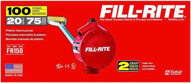 Alt view image 5 of 5 - FILL-RITE FR150 Hand Operated Drump Pump,Rotary,10 GPM
