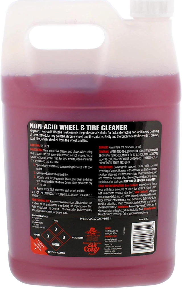 Alt view image 3 of 4 - Meguiar's Non Acid Tire & Wheel Cleaner Exterior Car Maintenance Care, 1 Gallon