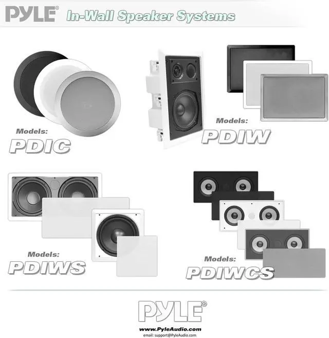 Alt view image 15 of 15 - Pyle Pro PDIWCS56 5.25” 300 Watt In-Wall Center Speaker