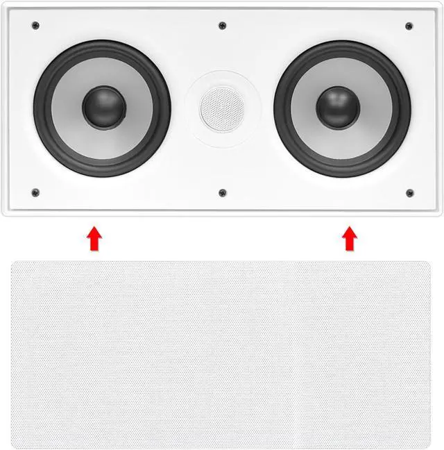Alt view image 14 of 15 - Pyle Pro PDIWCS56 5.25” 300 Watt In-Wall Center Speaker