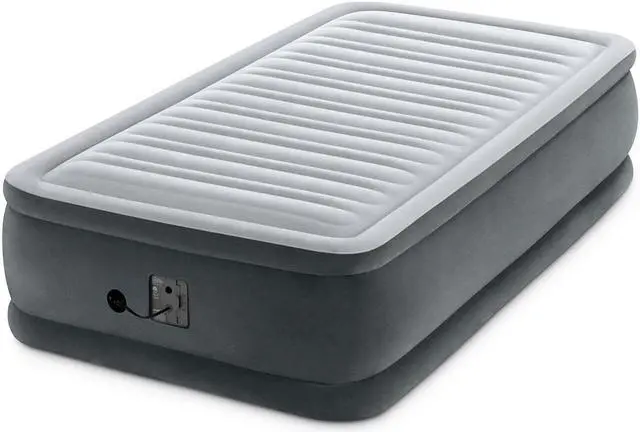 Alt view image 3 of 7 - Intex 64411ED Twin Dura Beam Plush Airbed Mattress with Built In Pump