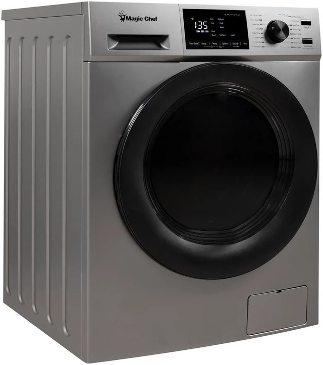 Main image of Magic Chef MCSCWD27S5 2.7 Cu Ft Front Load Washer And Dryer Combination, Silver
