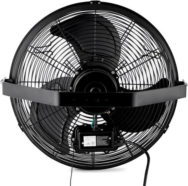 Alt view image 11 of 13 - iLIVING 18-Inch Wall Mounted Variable Speed Indoor/Outdoor Weatherproof Fan, 6360 CFM, Black