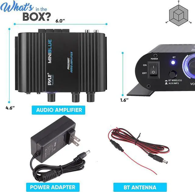 Alt view image 10 of 15 - BT MINI BLUE COMPACT AMP 3.5MM