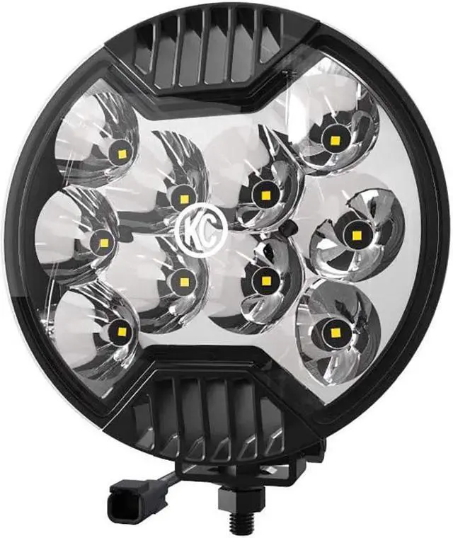 Alt view image 2 of 8 - KC HiLiTES KC100 SlimLite Pro Bright Vehicle LED Pair Spot Beam Light System, 6"