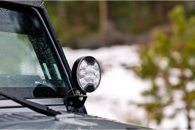 Alt view image 7 of 8 - KC HiLiTES KC100 SlimLite Pro Bright Vehicle LED Pair Spot Beam Light System, 6"