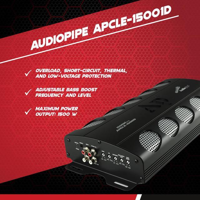 Alt view image 2 of 8 - Audiopipe APCLE-15001D Class D 1500 Watt Monoblock Car Stereo Amplifier, Black