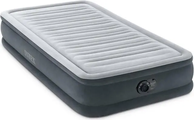 Alt view image 3 of 7 - Intex Comfort Deluxe Dura-Beam Plush Airbed Mattress with Built-In Pump, Twin