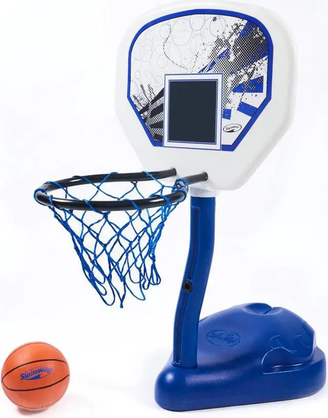 Alt view image 5 of 10 - SwimWays Poolside Basketball Hoop Pool Water Game Set with Ball | 12265