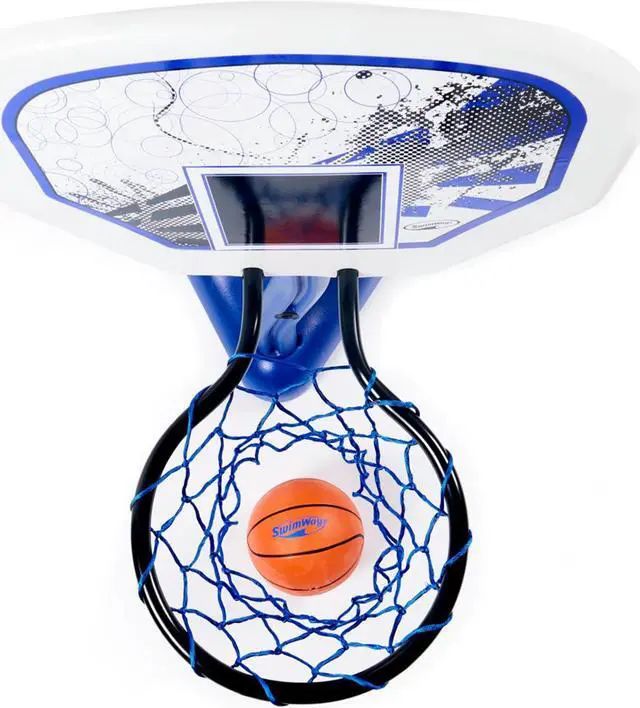 Alt view image 7 of 10 - SwimWays Poolside Basketball Hoop Pool Water Game Set with Ball | 12265