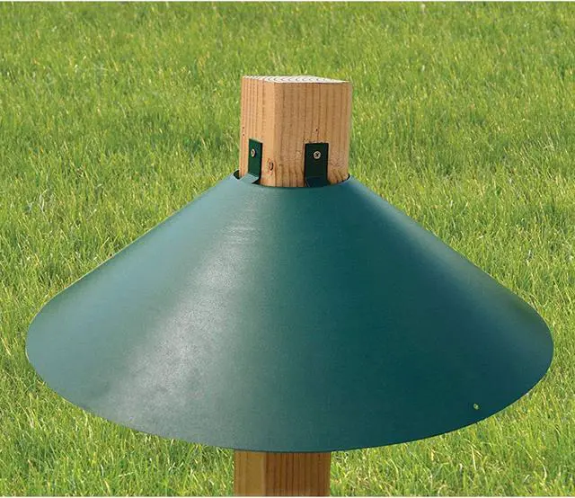 Alt view image 3 of 4 - Woodlink Metal Wrap Around Bird Feeder Squirrel Baffle Guard for 4 x 4 Inch Pole