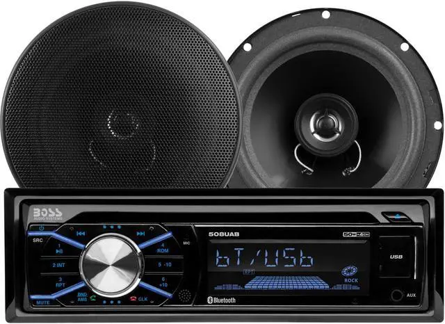 Alt view image 18 of 20 - BOSS Audio 656BCK 508UAB CD/MP3 AM/FM Receiver With USB and SD Memory Card Ports Plus one Pair of 6.5" Speakers