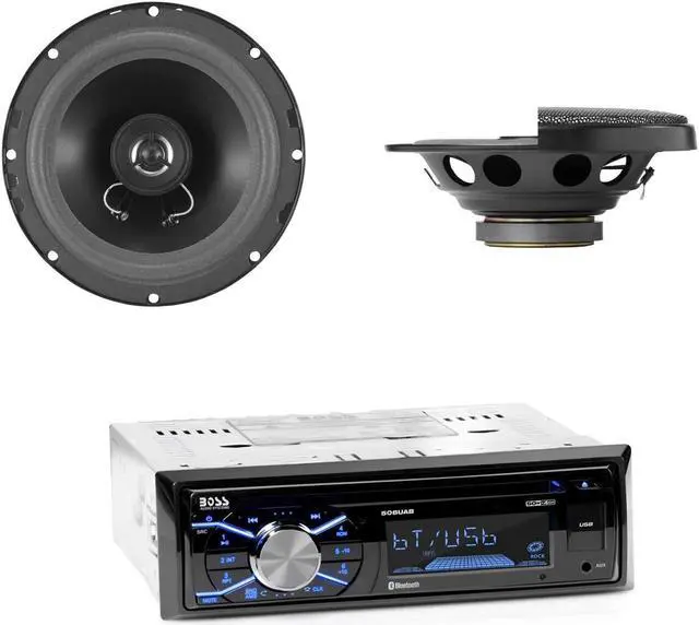 Alt view image 19 of 20 - BOSS Audio 656BCK 508UAB CD/MP3 AM/FM Receiver With USB and SD Memory Card Ports Plus one Pair of 6.5" Speakers