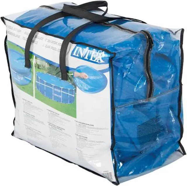 Alt view image 6 of 11 - Intex 12 Ft Round Easy Set and Metal Frame Swimming Pool Solar Tarp, Cover Only