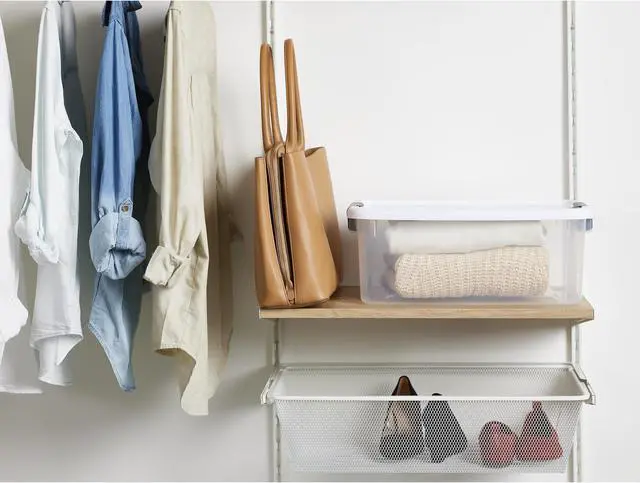 Alt view image 10 of 12 - STERILITE 19849806 Clear/White Storage Tote 18 1/8 in x 12 1/4 in x 7 in H, 1 PK