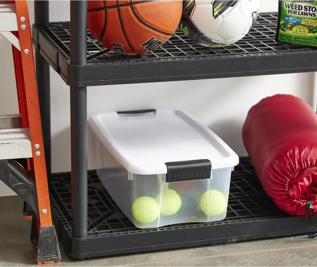 Alt view image 12 of 12 - STERILITE 19849806 Clear/White Storage Tote 18 1/8 in x 12 1/4 in x 7 in H, 1 PK