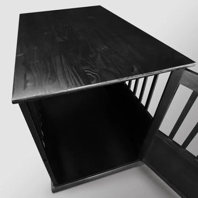 Alt view image 12 of 14 - Casual Home 600-22 Pet Crate End Table, Black