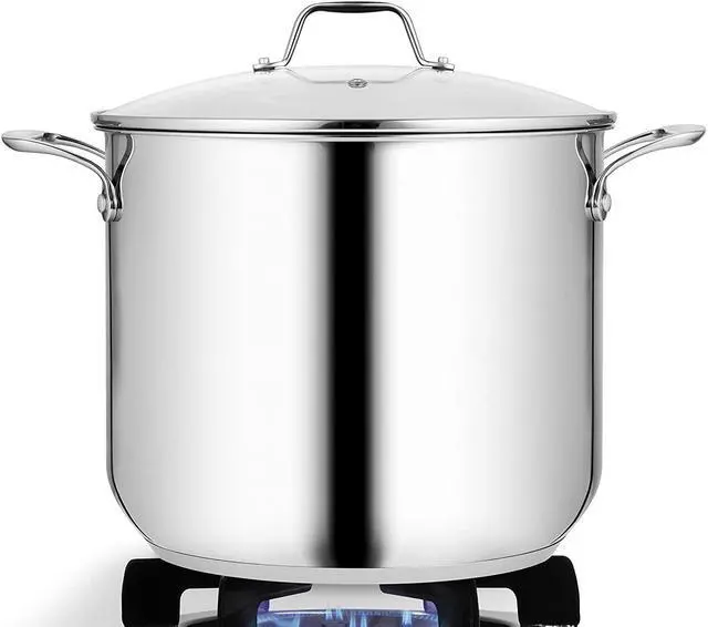 Main image of NutriChef Heavy Duty 15 Quart Stainless Steel Stock Pot with Handles and Lid