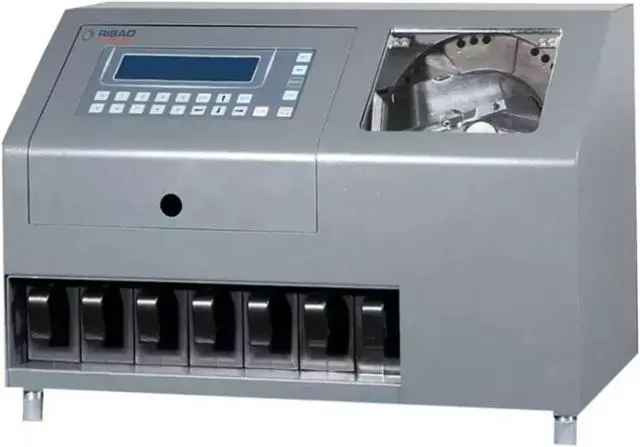 Alt view image 8 of 11 - Ribao CS-610S+ Pro 7-Pocket Professional Coin Counter, Heavy Duty Bank Grade Coin Sorter with Alloy Sensor Counterfeit Detection, Two-Year After Service