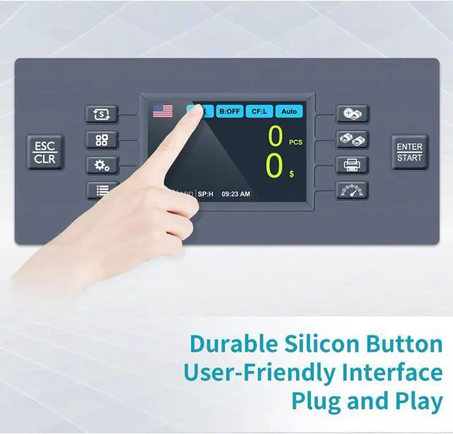 Alt view image 11 of 14 - RIBAO BC-40 Mixed Denomination Professional Bill Value Counter Multiple Currency Cost Effective Cash Money Counter CIS/UV/MG/IR Counterfeit Detection Two Years Warranty