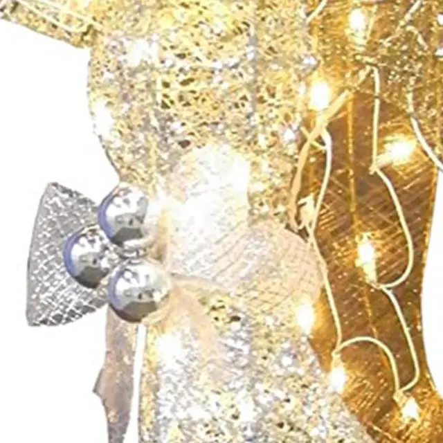 Alt view image 5 of 11 - National Tree Company DF070005U 48" Silver Angel Decor, AC Powered - Cool White LED Lights - 24" x 30 "x 48" - Silver