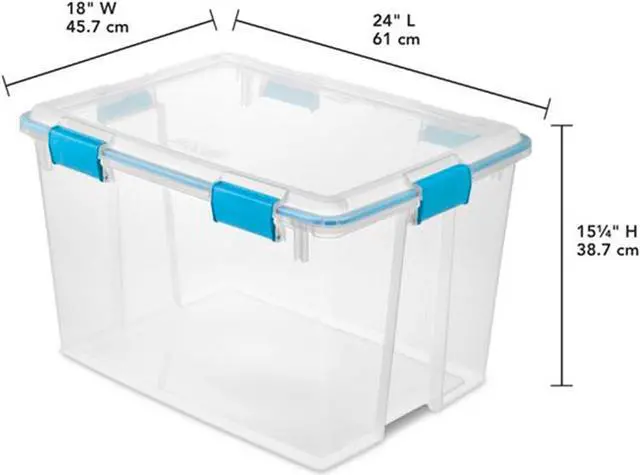 Alt view image 8 of 9 - Sterilite 80 Qt. Gasket Storage Tote 19384304