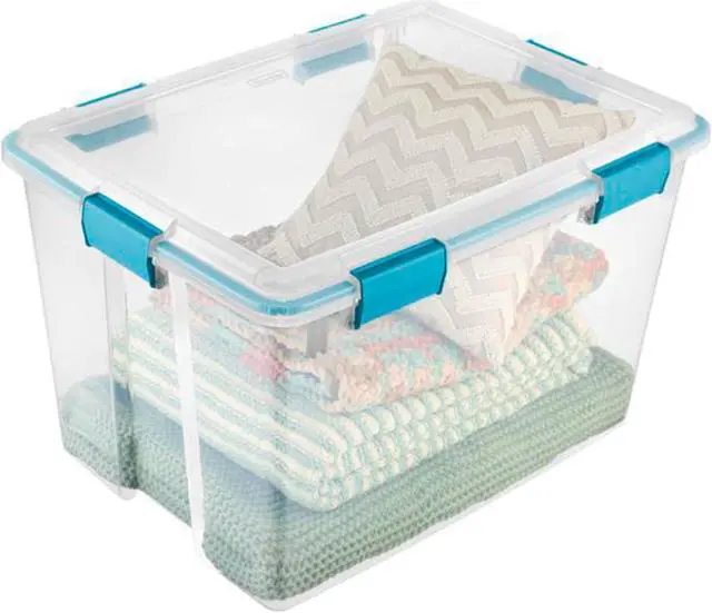 Alt view image 7 of 9 - Sterilite 80 Qt. Gasket Storage Tote 19384304