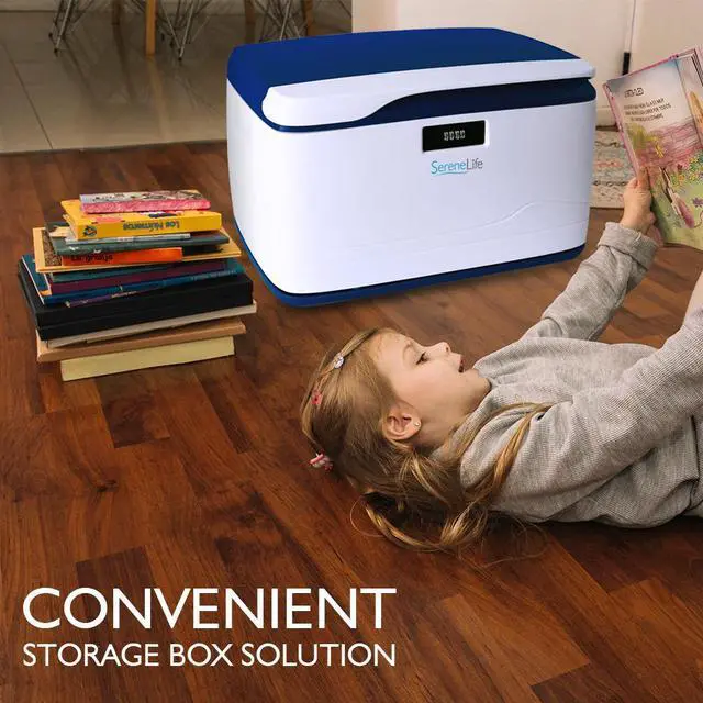 Alt view image 8 of 14 - SereneLife Locking Storage Container Bin - 5 Gallon Large Capacity - Stackable Storage Tote Deck Tough Box - Durable Plastic Household Organizer Bins with Lid, Combination Lock Security - SLSBIN10