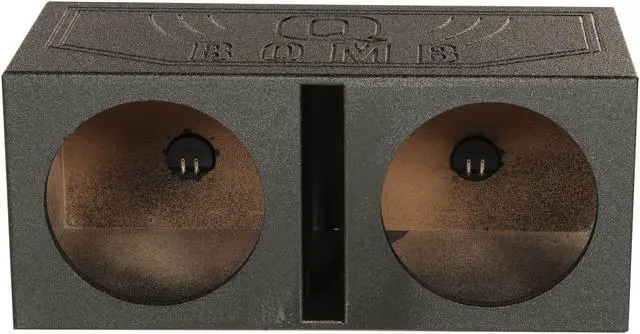 Alt view image 6 of 10 - QPower QBOMB12V Dual 12" Vented Ported Subwoofer Sub Box with Bedliner Spray