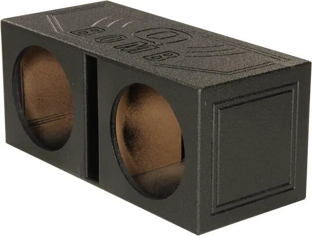 Main image of QPower QBOMB12V Dual 12" Vented Ported Subwoofer Sub Box with Bedliner Spray